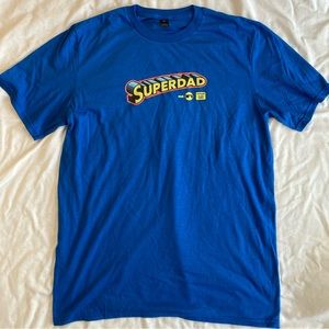 SuperDad No.1 Family Approved Blue Soft Blend Men’s Tee Size Medium NWT